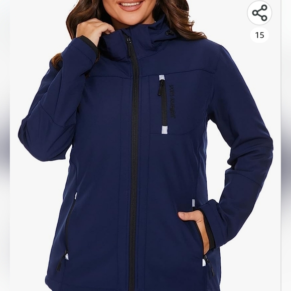 Women's Softshell Waterproof Fleece Lined Jacket - Picture 2 of 6